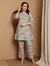 Turia Grace Floral Printed Top & Trouser Co-Ord Set