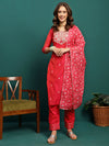 Roselle Grace Embroidered Silk Kurta Pant Dupatta Set