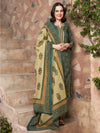 Verdant Bloom Green Floral Printed Kurta Pant with Dupatta Set Elegant Ethnic Wear for Women