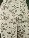 Sand Petal Beige Floral Printed Cotton Kurta with Pyjama & Dupatta