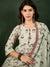 Sand Petal Beige Floral Printed Cotton Kurta with Pyjama & Dupatta