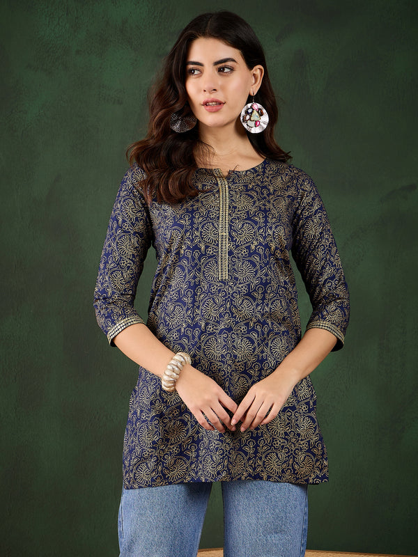 Blue Belle Floral Printed Regular Fit Top