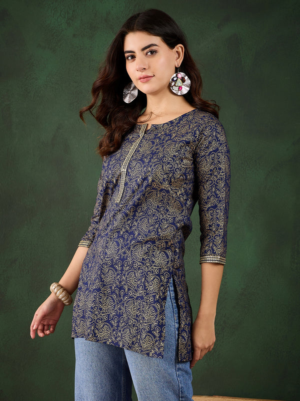 Blue Belle Floral Printed Regular Fit Top