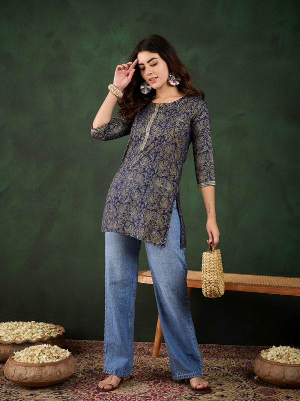 Blue Belle Floral Printed Regular Fit Top