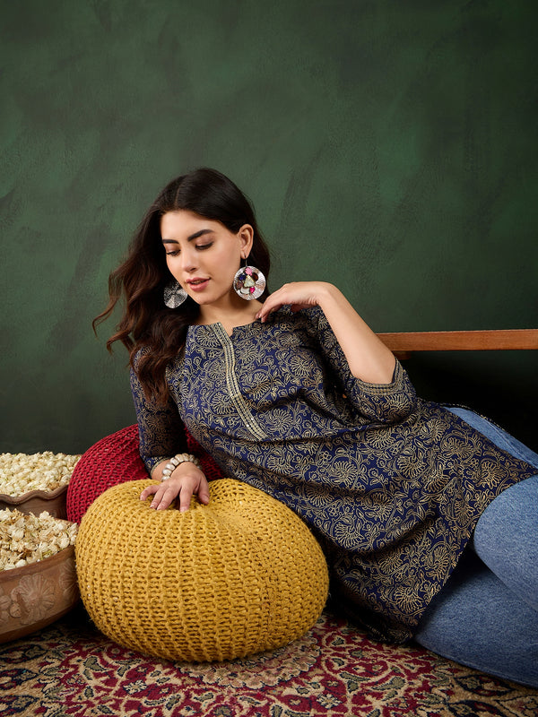 Blue Belle Floral Printed Regular Fit Top