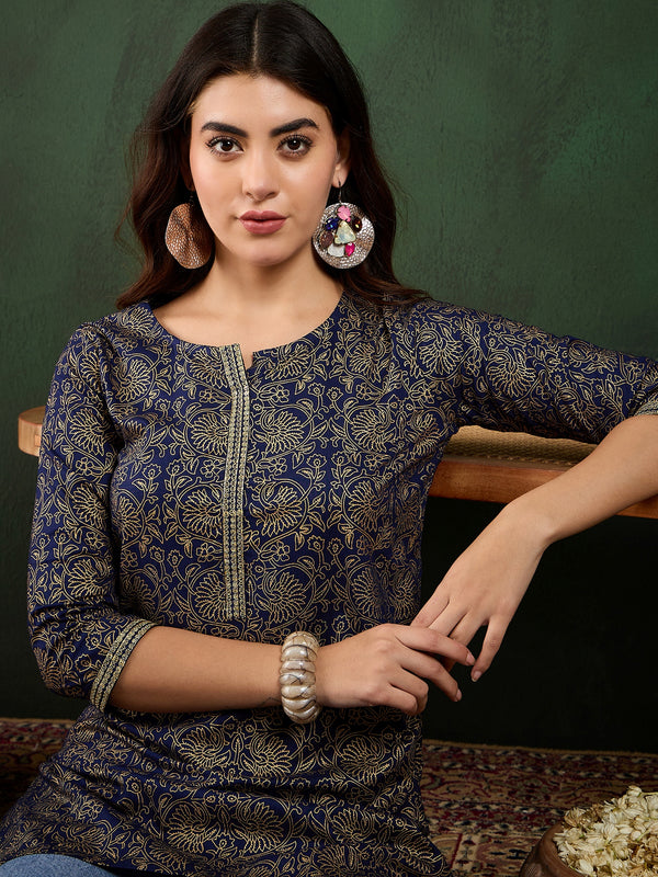 Blue Belle Floral Printed Regular Fit Top