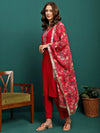 Scarlet Aura Embroidered Straight Kurta Pant with Dupatta Set