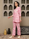 Nivara Floral Printed Cotton Tunic & Trousers Co-ord Set
