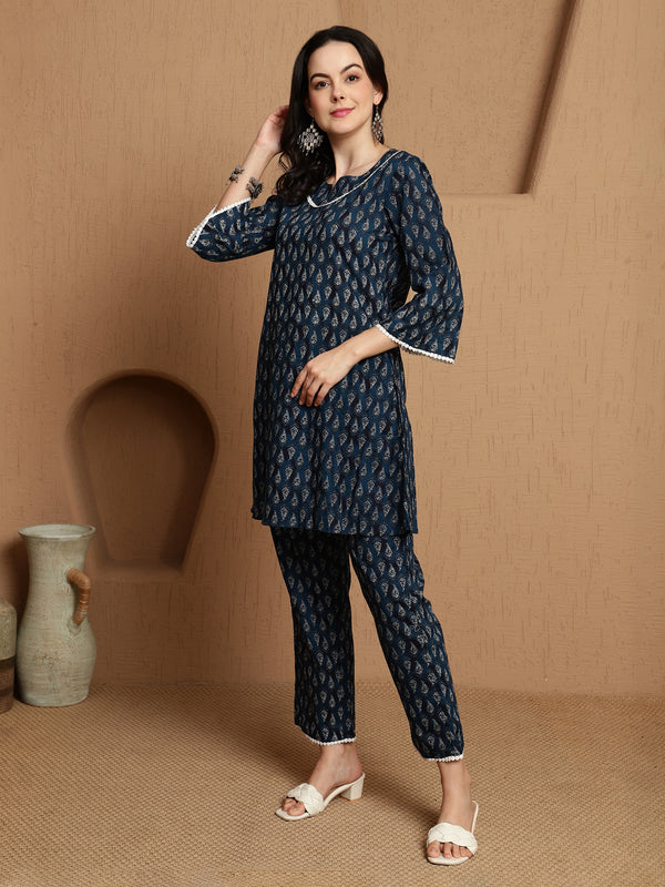 Deep Current Navy Blue Co-Ord Set