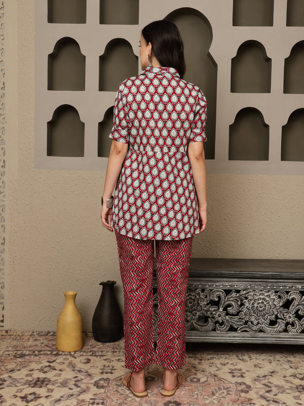 Berry Luxe Maroon Co-Ord Set