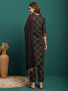 Petal Path Printed Straight Kurta With Trouser & Dupatta Set