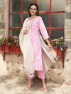 Rose Mirage Floral Printed Kurta Pant Dupatta Set