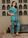 Myra Printed Pure Cotton Tunic & Trousers Co-ord Set