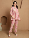 Pink Serenade Cotton Shirt & Trouser Co-Ord Set