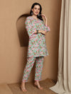 Turia Grace Floral Printed Top & Trouser Co-Ord Set