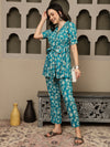 Myra Printed Pure Cotton Tunic & Trousers Co-ord Set