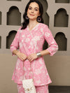 Nivara Floral Printed Cotton Tunic & Trousers Co-ord Set