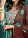 Blue Mirage Printed Cotton Kurta Set
