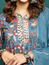 Celeste Grace Printed Pure Cotton A-Line Kurta Pant with Dupatta Set