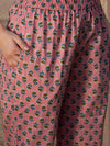 Blue Floral Printed Gotta Patti Pure Cotton Kurta with Trousers & Dupatta