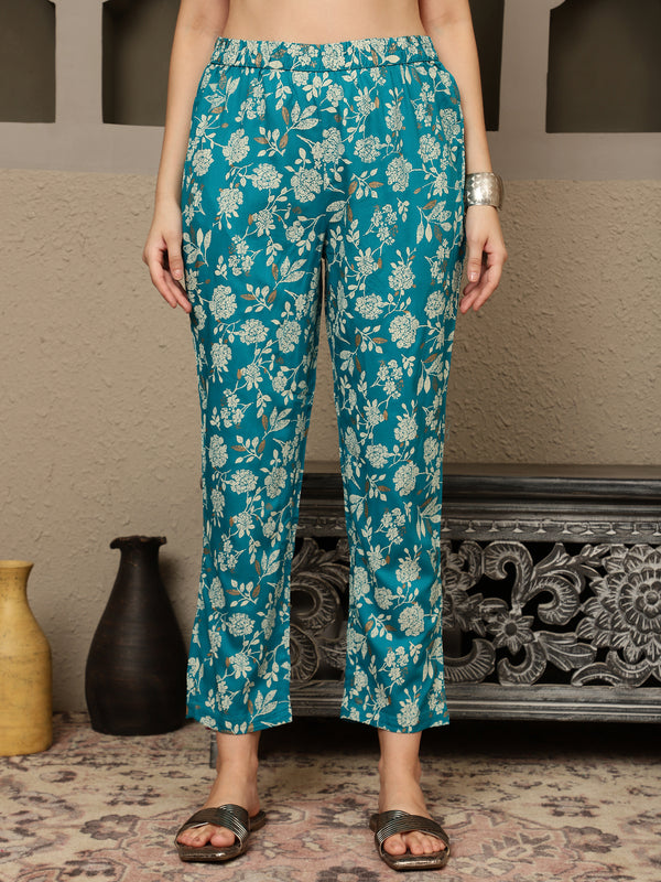 Myra Printed Pure Cotton Tunic & Trousers Co-ord Set