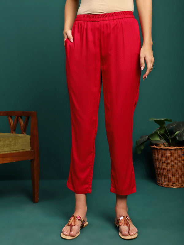 Scarlet Aura Embroidered Straight Kurta Pant with Dupatta Set