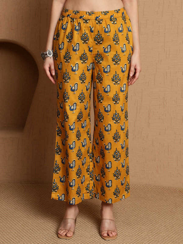 Abstract Printed Pure Cotton Tunic & Trousers Co-ord Set