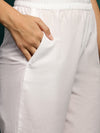 Embroidered Pure Cotton A-Line Kurta With Trouser Set