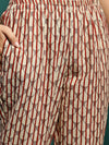 Ruby Harvest Printed Pure Cotton Kurta With Trouser & Dupatta Set