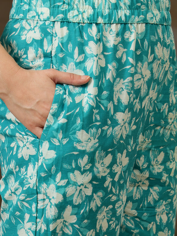Aarini Printed Pure Cotton Tunic & Trousers Co-ord Set