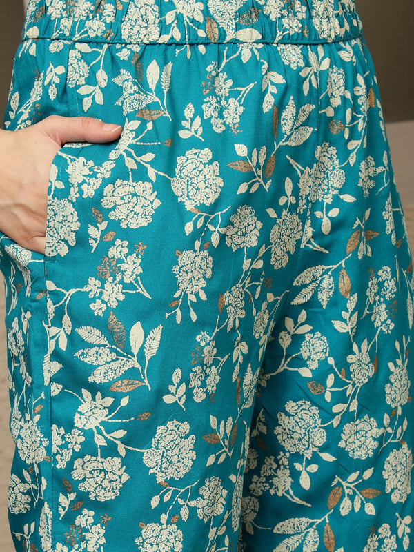 Myra Printed Pure Cotton Tunic & Trousers Co-ord Set