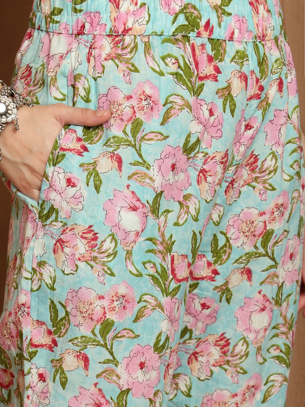 Turia Grace Floral Printed Top & Trouser Co-Ord Set