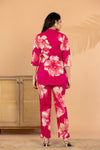 Fuchsia Bloom – Pure Cotton Floral Printed Co-Ord Set for Women