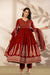 Royale Maroon Printed Anarkali Kurta Set with Dupatta