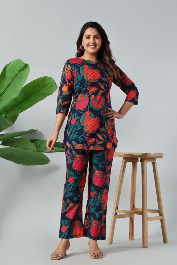 Midnight Pomegranate Luxe Co-Ord Set