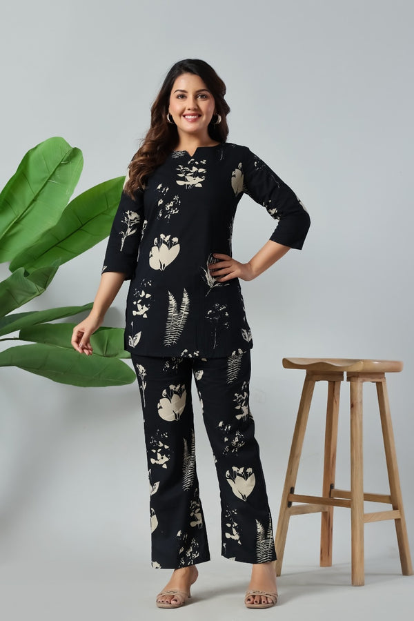 Midnight Ivory Luxe Co-Ord Set