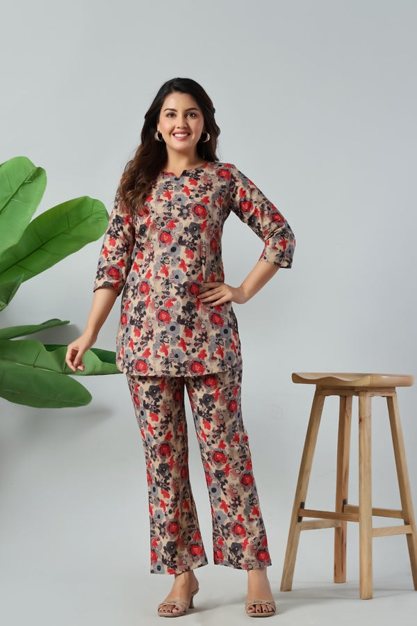 Beige Rosewood Premium Co-Ord Set