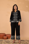 Black Artisan – Premium Cotton Flex Embroidered Co-Ord Set for Women