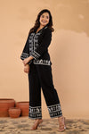 Black Artisan – Premium Cotton Flex Embroidered Co-Ord Set for Women