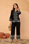 Black Artisan – Premium Cotton Flex Embroidered Co-Ord Set for Women