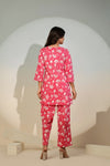 Pink Floral Co-Ord Set for Women – Casual Cotton Lounge Wear