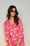 Pink Floral Co-Ord Set for Women – Casual Cotton Lounge Wear