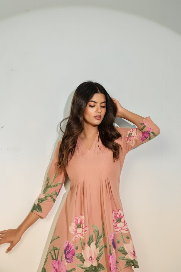 Peach Bloom Luxe Co-ord Set