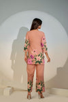 Peach Floral Co-Ord Set for Women – Elegant Printed Outfit