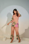 Peach Floral Co-Ord Set for Women – Elegant Printed Outfit