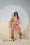 Peach Floral Co-Ord Set for Women – Elegant Printed Outfit