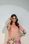 Peach Floral Co-Ord Set for Women – Elegant Printed Outfit