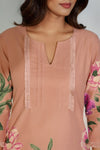 Peach Floral Co-Ord Set for Women – Elegant Printed Outfit