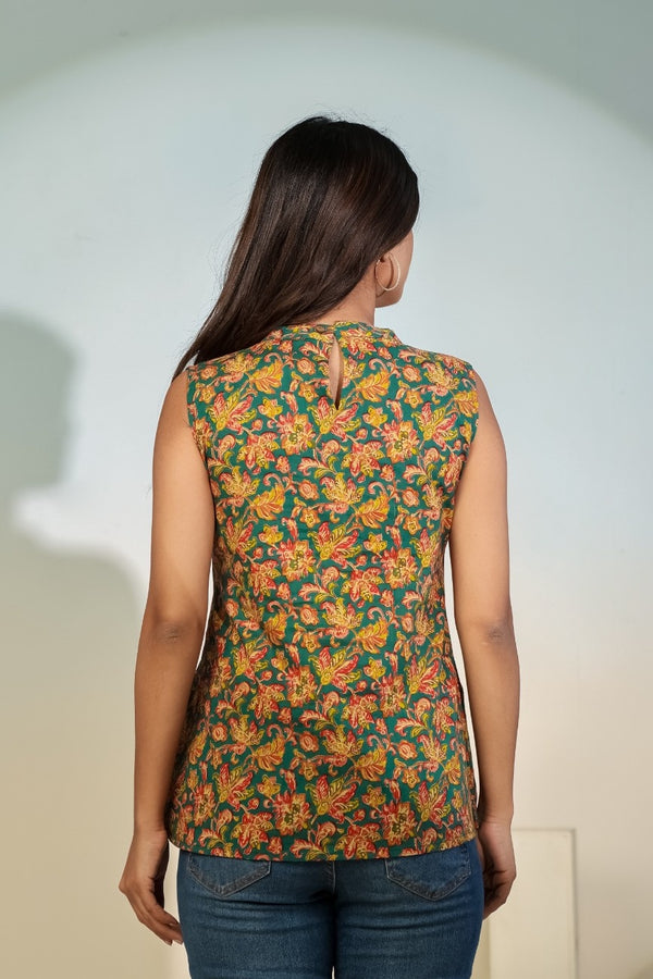 Emerald Garden Peplum Top