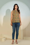Emerald Garden Peplum Top